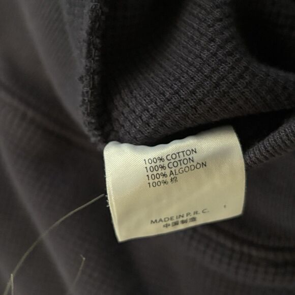 Brandy Melville Waffle Knit Pullover Hoodie One Size Navy Blue Comfy Casual - Picture 8 of 9